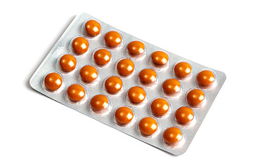 Image showing Set of pills isolated on white