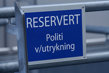 Image showing Reserved police