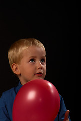 Image showing Happy boy with balloon