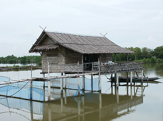 Image showing Traditional Thai house on stilts