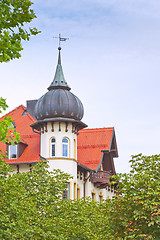 Image showing house with tower in bavaria