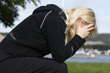 Image showing Depressed woman