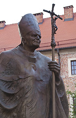 Image showing Pope statue, Krakow.