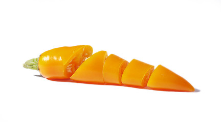 Image showing Sliced yellow chili pepper