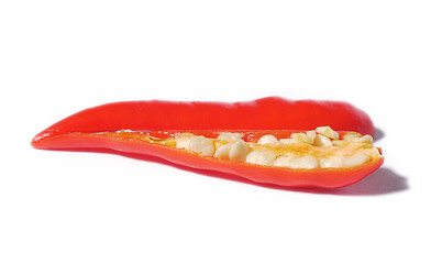 Image showing Sliced red chili pepper