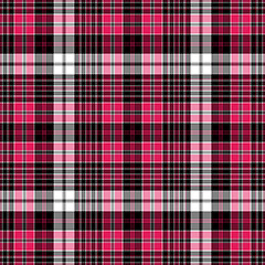 Image showing Seamless black-red-white checkered pattern