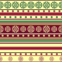 Image showing Seamless striped vintage pattern