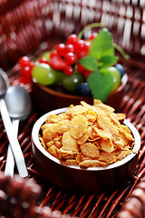 Image showing cereals with berry fruits