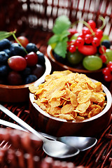 Image showing cereals with berry fruits