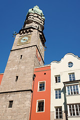 Image showing The Old Town watch tower of Innsbruck