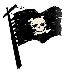 Image showing Grunge pirate flag