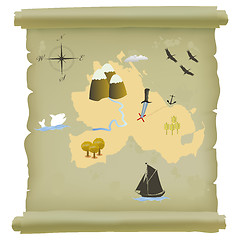 Image showing  treasure island map