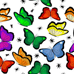 Image showing Seamless with butterflies