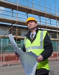 Image showing Architect on building site