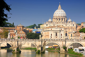 Image showing Vatican City from Ponte Umberto I in Rome, Italy