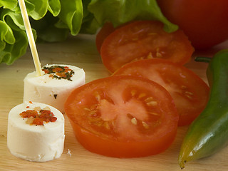 Image showing Fresh cheese & tomatoes II