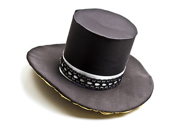 Image showing Black top hat isolated on white
