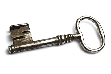 Image showing Old key isolated on white 