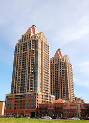 Image showing Two high rise building.