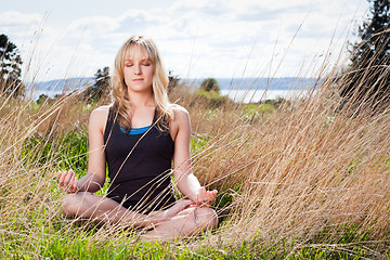 Image showing Meditating yoga woman