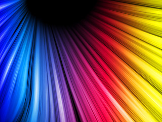 Image showing Abstract Colorful Waves on Black Background
