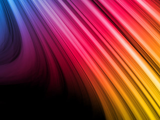 Image showing Abstract Colorful Waves on Black Background