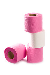 Image showing four toilet paper rolls