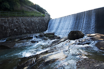Image showing small dam and river outdoor