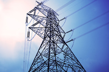 Image showing Electricity pylons