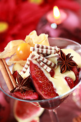 Image showing Christmas dessert