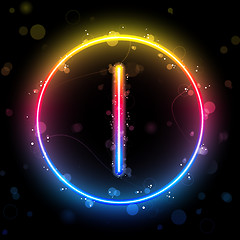 Image showing Alphabet Rainbow Lights in Circle Button