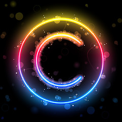 Image showing Alphabet Rainbow Lights in Circle Button