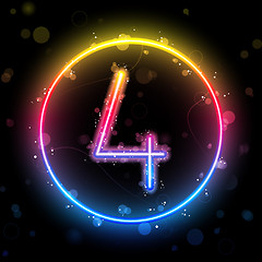 Image showing Number Rainbow Lights  Glitter with Sparkles