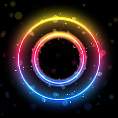 Image showing Alphabet Rainbow Lights in Circle Button