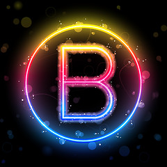 Image showing Alphabet Rainbow Lights in Circle Button