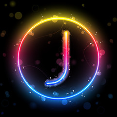 Image showing Alphabet Rainbow Lights in Circle Button