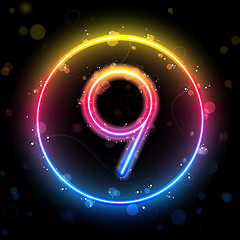 Image showing Number Rainbow Lights  Glitter with Sparkles