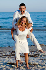 Image showing Fun on beach