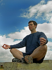 Image showing Meditate to the sky