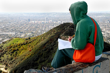 Image showing Homework with a view