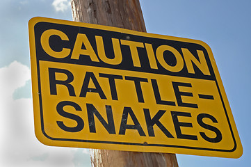 Image showing Caution: Rattle-Snakes