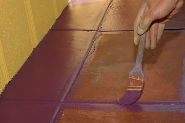 Image showing Painting Purple