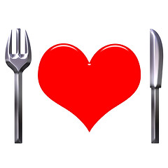 Image showing Love food