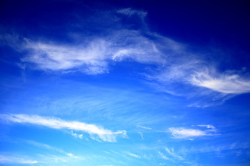 Image showing Blue sky white clouds