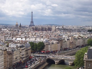 Image showing Eiffel Tower and the Seine