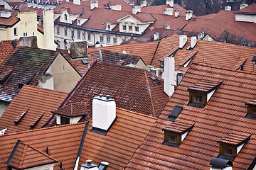 Image showing Red roof of buildings