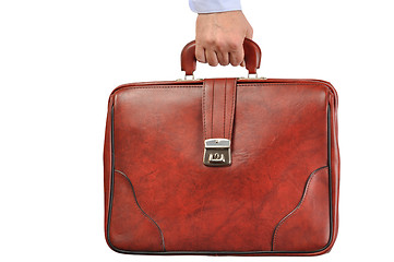 Image showing Brown Leather Briefcase