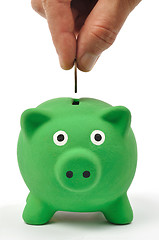 Image showing Green Piggy Bank