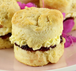 Image showing Jam And Cream Scone