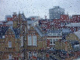 Image showing Raindrops on Window